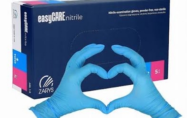 Mănuși din nitril  easycare,  fără pudra non-sterile, albastre, mar. M, L